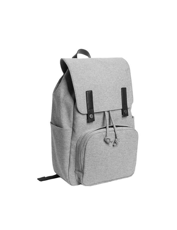Unisex White Solid Backpack