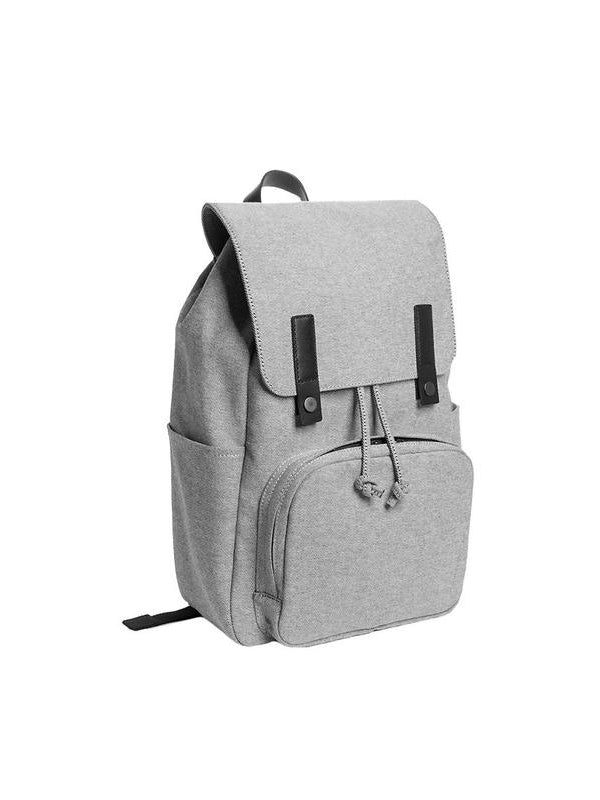 Unisex White Solid Backpack